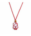 Cordon de collier en cristal et pierres précieuses 45cm/18inch - Rouge