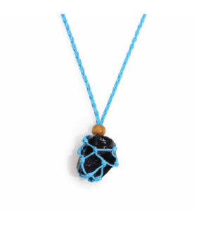 Cordon de collier en cristal et pierres précieuses 45cm/18inch - Bleu
