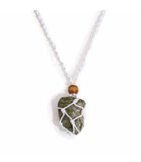 Cordon de collier en cristal et pierres précieuses 45cm/18inch - Blanc