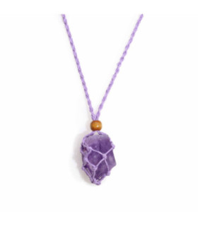 Cordon de collier en cristal et pierres précieuses 45cm/18inch - violet