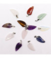 Gemstone Angel Wings Pendants (12 assorted)  28x15mm