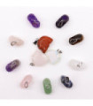 Gemstone Mini Skulls Pendants (12 assorted)  20x15mm