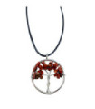 Tree of Life Pendant - Red Jasper