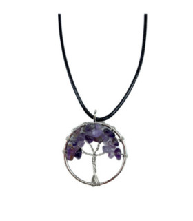 Tree of Life Pendant - Amethyst