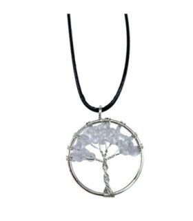 Tree of Life Pendant - Rock Crystal
