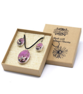 Bijoux uniques en fleurs pressées - De vraies fleurs en verre