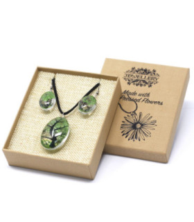 Bijoux uniques en fleurs pressées - De vraies fleurs en verre