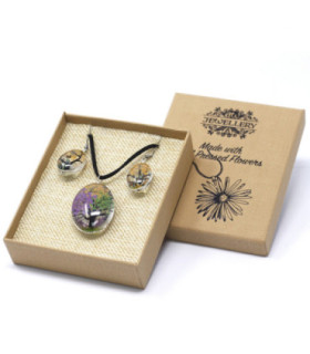 Unique Pressed Flowers Jewellery - Real Flowers in Glass