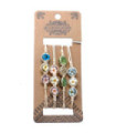 Fleurs pressées - Bracelet à trois fleurs