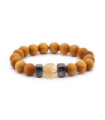 Cedarwood Solar Plexus Chakra Bangle with Citrine