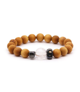 Cedarwood Crown Chakra Bangle - Spiritual Connection & Clarity