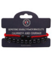 Gemstone Double Power Bracelets- Black Agate