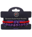 Gemstone Double Power Bracelets- Amythist