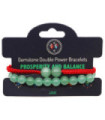 Gemstone Double Power Bracelets- Jade