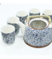 Herbal Teapot Set - Blue Pattern