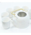 Herbal Teapot Set - Classic White