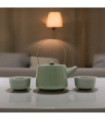 Herbal Jade Teapot Set - Pot & Two Cups