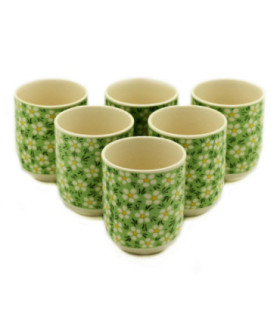 Tasses à thé aux herbes : Améliorez votre expérience du thé avec le design des marguerites vertes