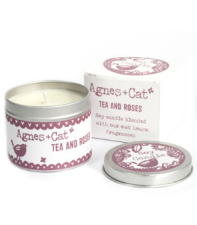 200ml Tin Candles - Tea and Roses: Eco-Friendly, Vegan & Cruelty-Free