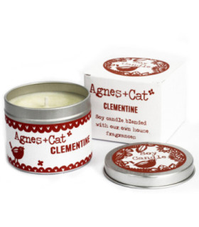 Bougies en fer blanc de 200 ml - Clémentine : Écologique, végétalien et entièrement naturel