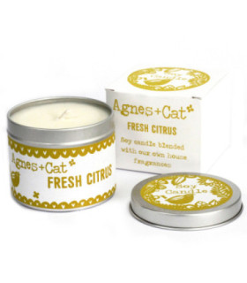Bougies en étain de 200 ml - Agrumes : Bougies écologiques à la cire de soja