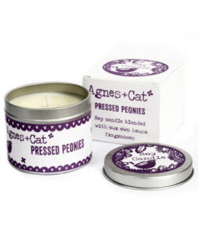 Bougies de soja en étain de 200 ml - Pressed Peonie