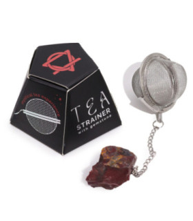 Exquisite Mookaite Crystal Tea Strainer - Elegance & Functionality