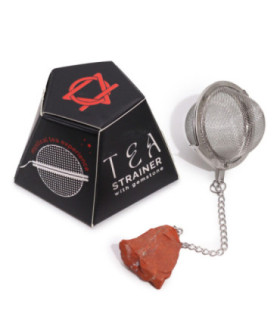 Exquisite Red Jasper Crystal Tea Strainer - Elegance & Functionality