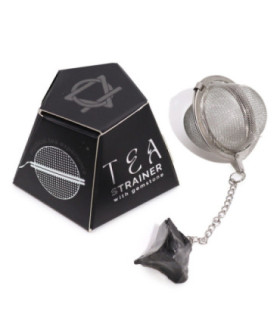 Exquisite Black Obsidian Crystal Tea Strainer - Elegance & Functionality