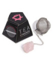 Passoire à thé en cristal brut - Quartz rose