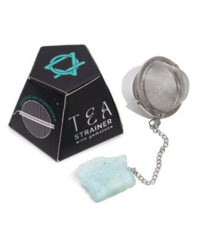 Exquisite Aquamarine Crystal Tea Strainer - Elegance & Functionality