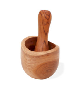 Pilon et mortier en bois taille petit