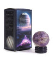 Ametyst Planet sur un support Sola Goldstone - 40mm (support 30x15mm)