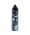Black Obsidian Points (approx 60-70 gm 9cm) - Mystic Story - Sky Blue
